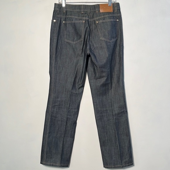 ESCADA Striated Trouser Five Pocket 100% Cotton Blue/Grey Wash Jeans SZ 40 (10) - Picture 2 of 16